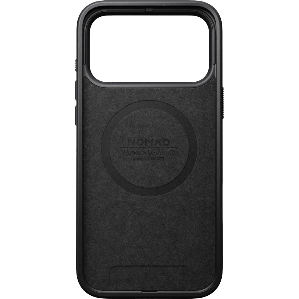 Handyhülle aus Naturleder für iPhone 17 Pro Max, Nomad Modern Leather Case Horween Series mit MagSafe, Schwarz