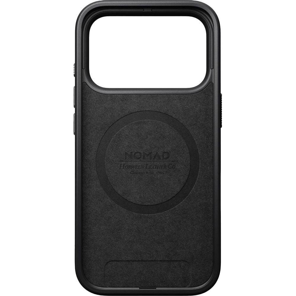 Handyhülle aus Naturleder für iPhone 17 Pro, Nomad Modern Leather Case Horween Series mit MagSafe, Rustikal Braun
