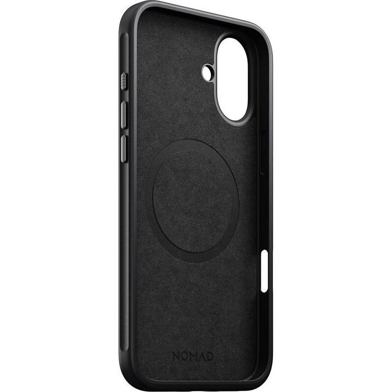 Leder Handyhülle für iPhone 16 Plus, Nomad Modern Leather MagSafe, Schwarz