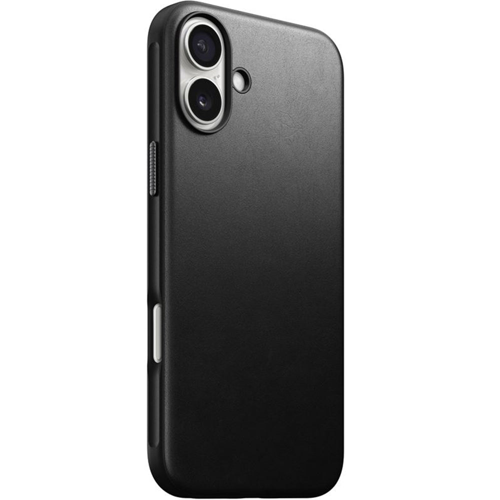 Leder Handyhülle für iPhone 16 Plus, Nomad Modern Leather MagSafe, Schwarz
