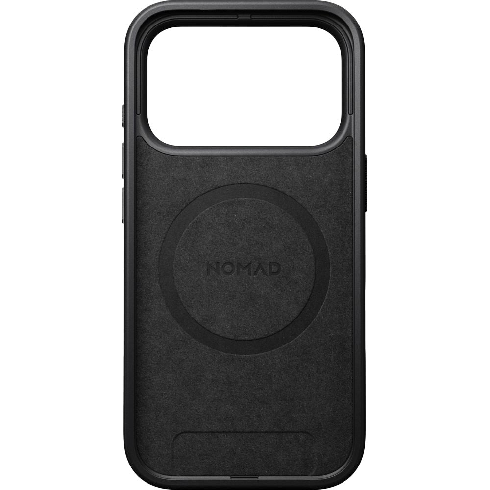 Handyhülle aus Naturleder für iPhone 17 Pro, Nomad Modern Leather Case mit MagSafe, Schwarz