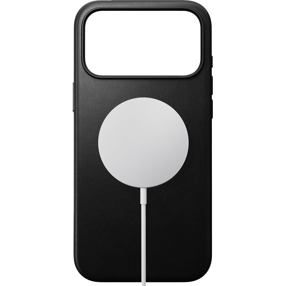 Handyhülle aus Naturleder für iPhone 17 Pro Max, Nomad Modern Leather Case mit MagSafe, Schwarz