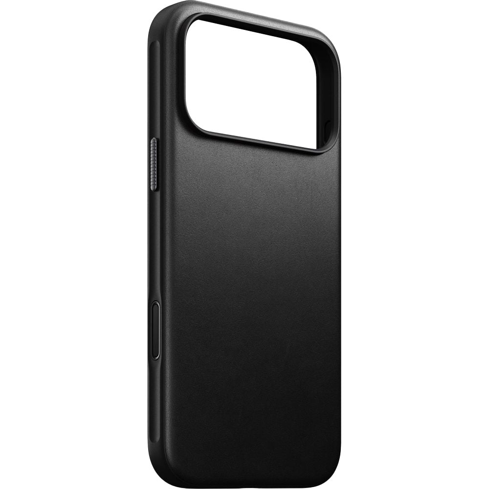 Handyhülle aus Naturleder für iPhone 17 Pro Max, Nomad Modern Leather Case mit MagSafe, Schwarz