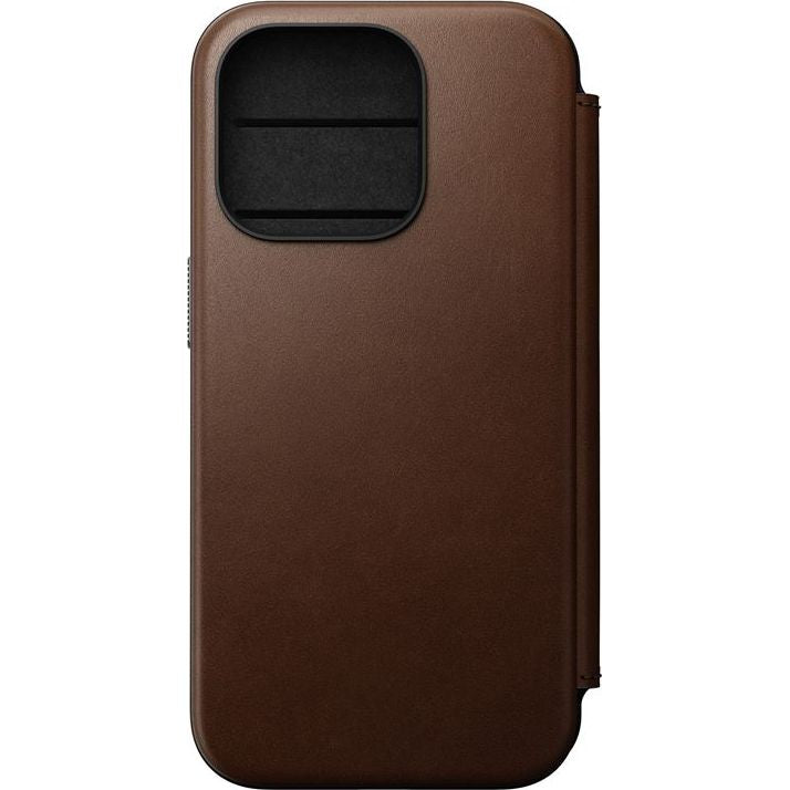 Schutzhülle Nomad Modern Leather für Apple iPhone 15 Pro, Braun