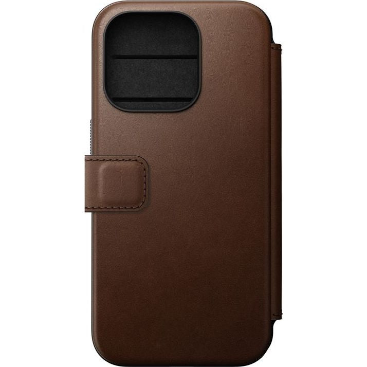 Schutzhülle Nomad Modern Leather für Apple iPhone 15 Pro, Braun