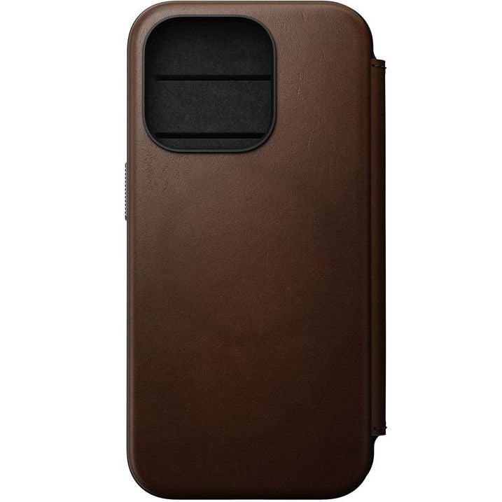 Schutzhülle Nomad Modern Leather für Apple iPhone 15 Pro, Braun