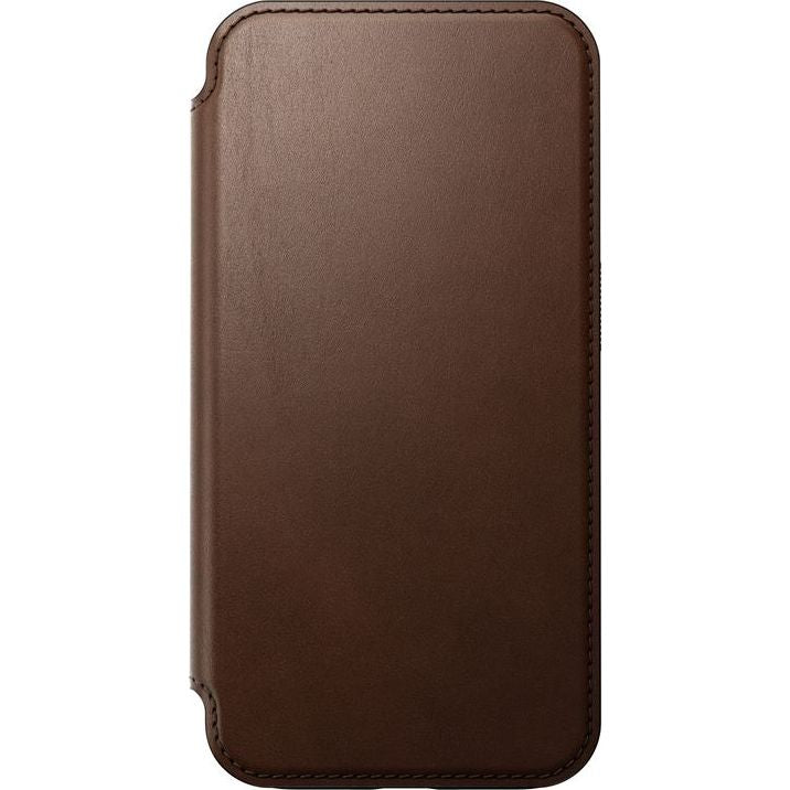 Schutzhülle Nomad Modern Leather für Apple iPhone 15 Pro, Braun