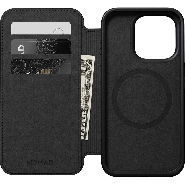 Schutzhülle Nomad Modern Leather für Apple iPhone 15 Pro, Braun