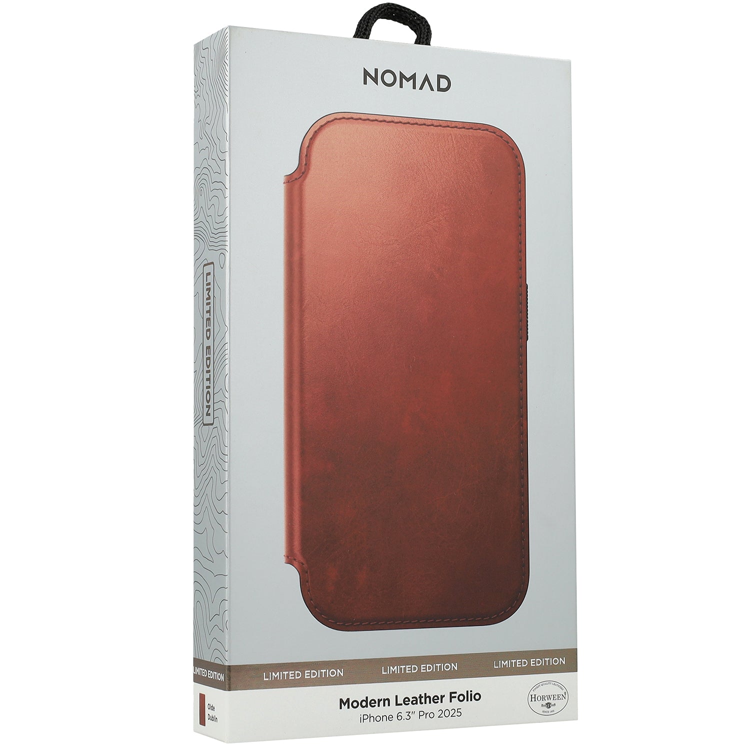 Handyhülle mit Klappe für iPhone 17 Pro, Nomad Modern Leather Folio Horween Series mit MagSafe, Braun