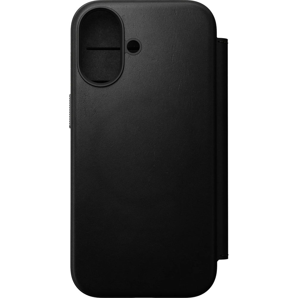 Handyhülle mit Klappe für iPhone 17, Nomad Modern Leather Folio mit MagSafe, Schwarz