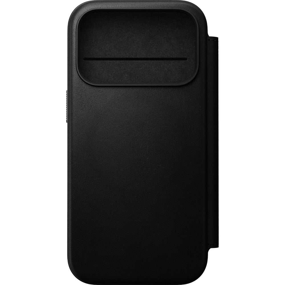 Handyhülle mit Klappe für iPhone 17 Pro, Nomad Modern Leather Folio mit MagSafe, Schwarz