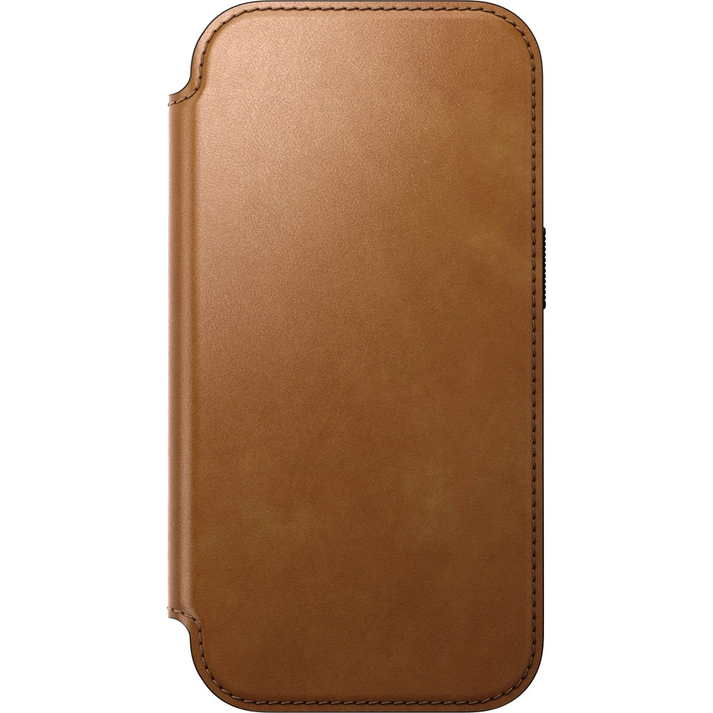 Handyhülle mit Klappe für iPhone 17 Pro, Nomad Modern Leather Folio mit MagSafe, Hellbraun