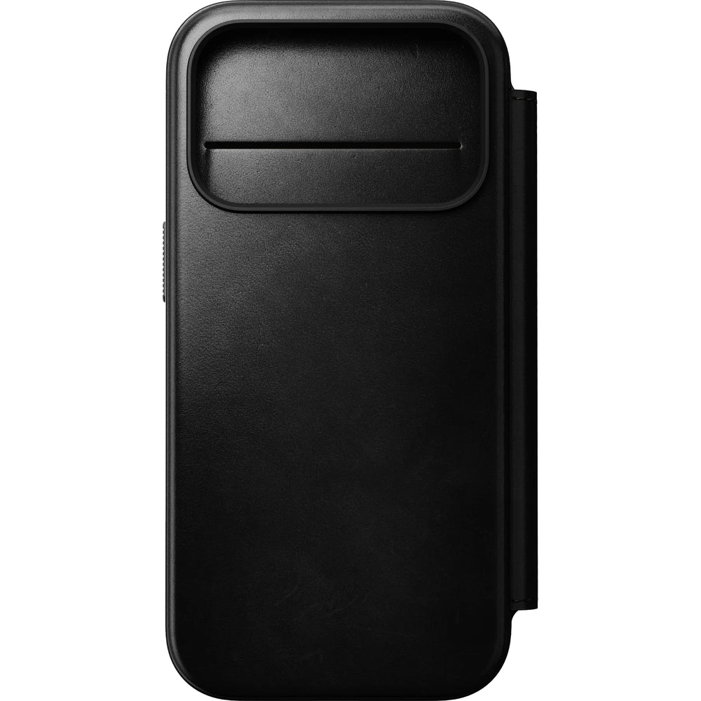 Handyhülle mit Klappe für iPhone 17 Pro, Nomad Modern Leather Folio Horween Series mit MagSafe, Schwarz