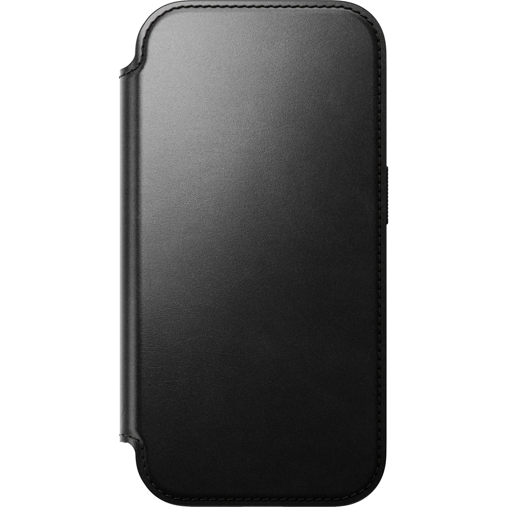 Handyhülle mit Klappe für iPhone 17 Pro, Nomad Modern Leather Folio Horween Series mit MagSafe, Schwarz