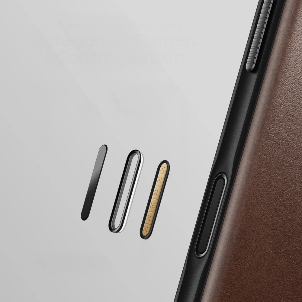 Handyhülle mit Klappe für iPhone 17 Pro, Nomad Modern Leather Folio Horween Series mit MagSafe, Rustikal Braun