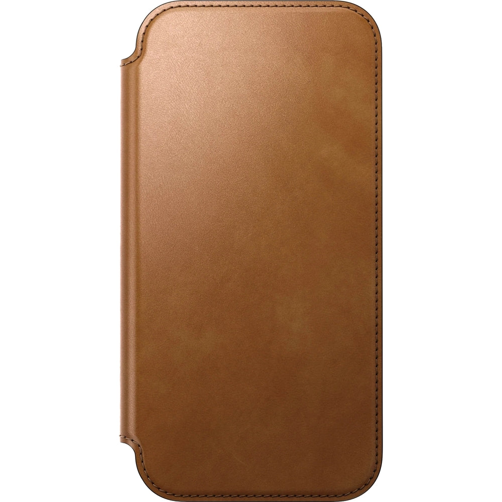 Handyhülle mit Klappe für iPhone 17 Pro Max, Nomad Modern Leather Folio mit MagSafe, Hellbraun