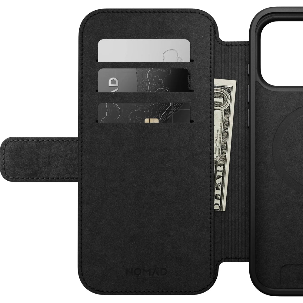 Handyhülle mit Klappe für iPhone 17 Pro Max, Nomad Modern Leather Folio mit MagSafe, Hellbraun