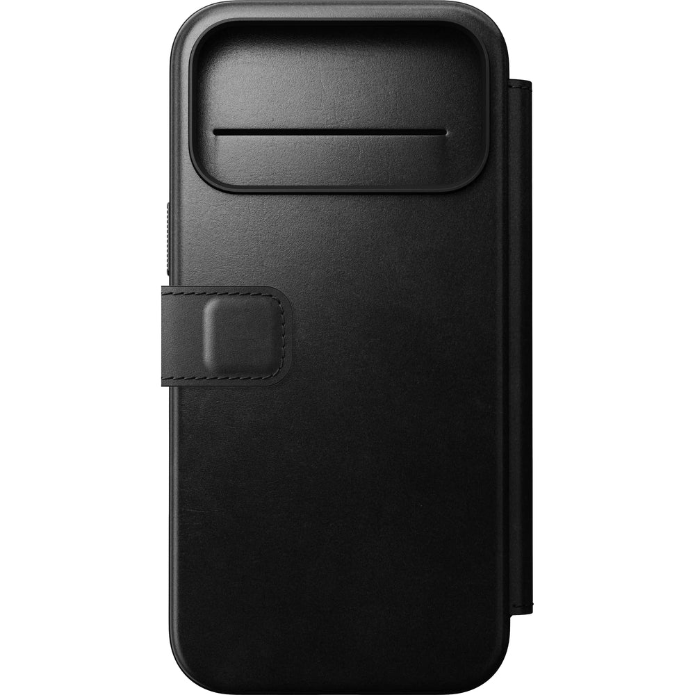 Handyhülle mit Klappe für iPhone 17 Pro Max, Nomad Modern Leather Folio Horween Series mit MagSafe, Schwarz