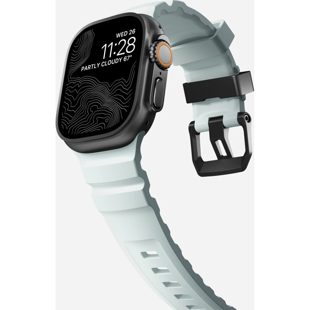Armband für Apple Watch 49/46/45/44 mm, Nomad Rocky Point Band,  Blau-Schwarz