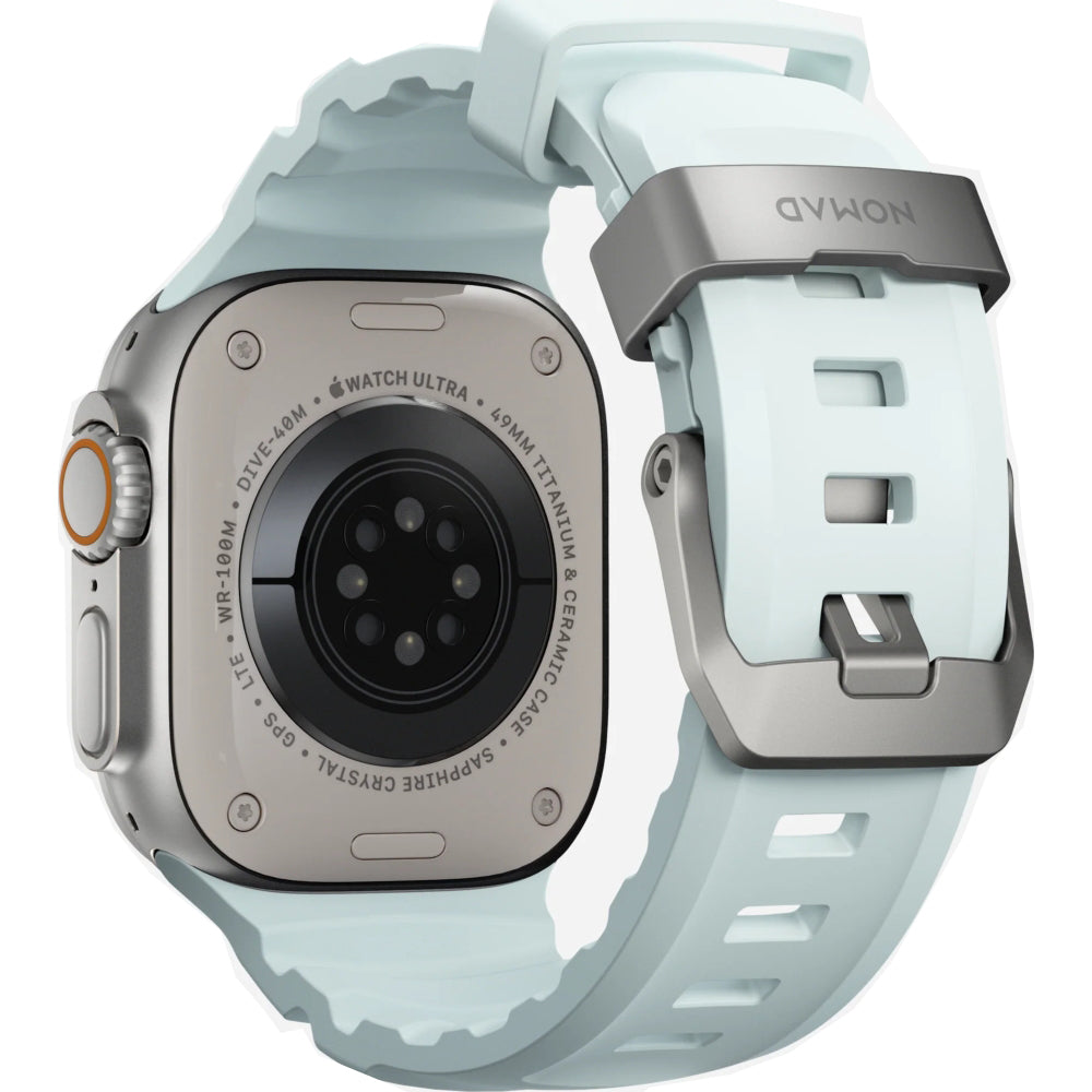Armband für Apple Watch 49/46/45/44 mm, Nomad Rocky Point Band,  Blau-Natural