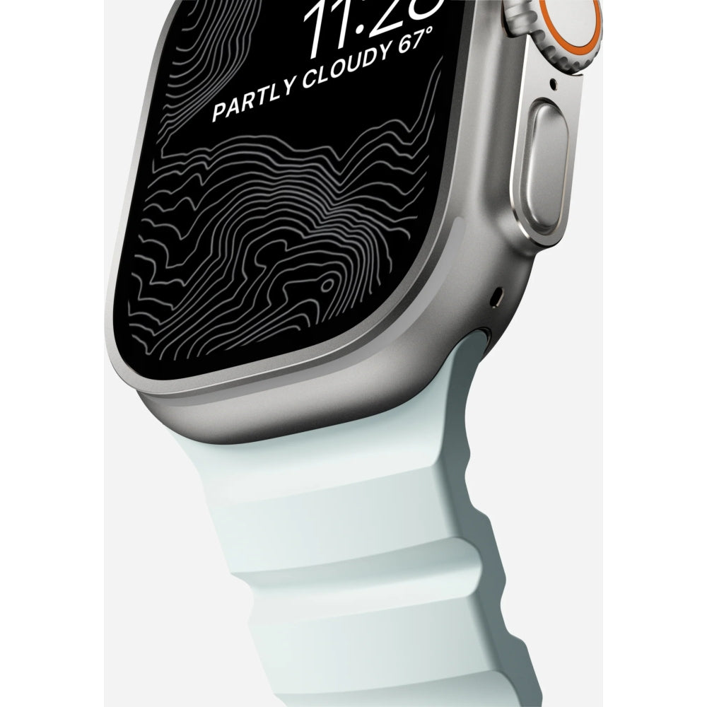 Armband für Apple Watch 49/46/45/44 mm, Nomad Rocky Point Band,  Blau-Natural