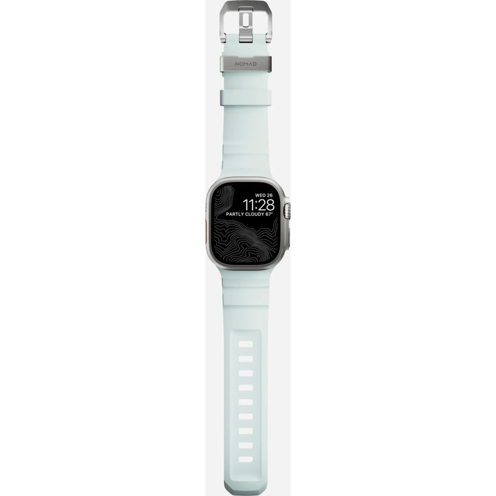 Armband für Apple Watch 49/46/45/44 mm, Nomad Rocky Point Band,  Blau-Natural
