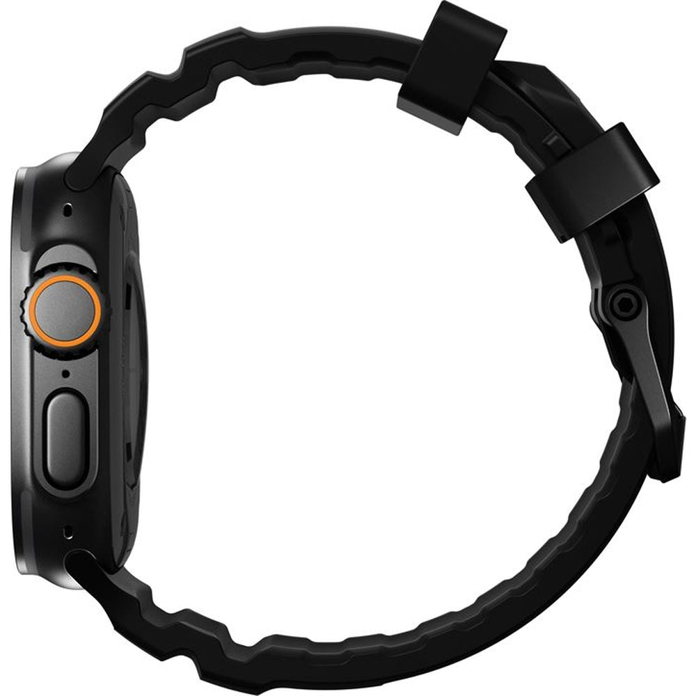 Armband für Apple Watch 49/46/45/44 mm, Nomad Rocky Point Band, Carbon schwarz