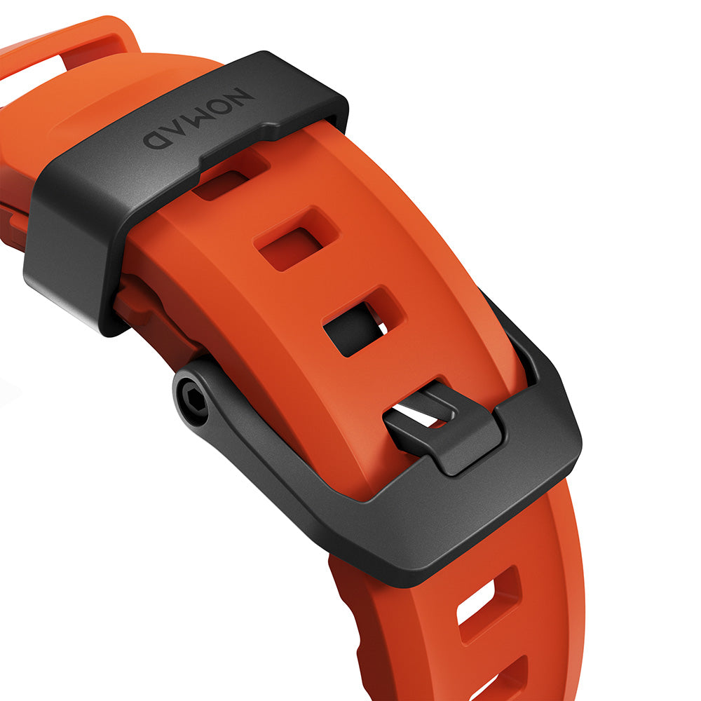 Armband für Apple Watch 49/46/45/44 mm, Nomad Rocky Point Band, Orange-Schwarz
