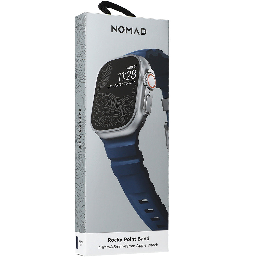 Armband für Apple Watch 49/46/45/44 mm, Nomad Rocky Point Band, Dunkelblau