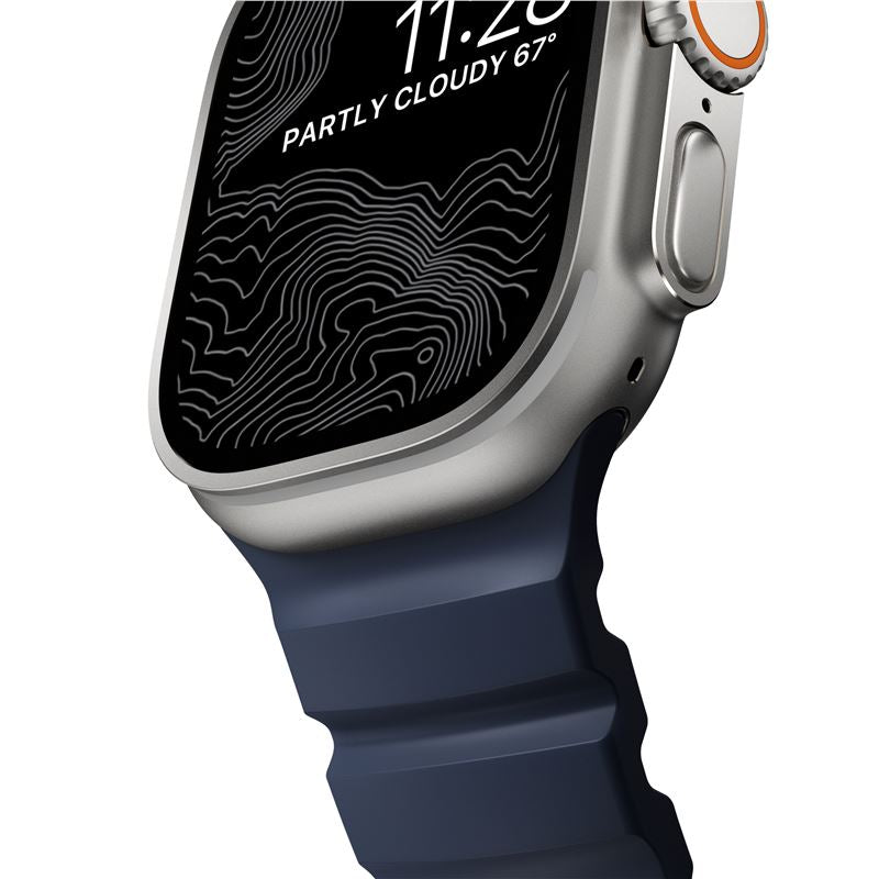Armband für Apple Watch 49/46/45/44 mm, Nomad Rocky Point Band, Dunkelblau