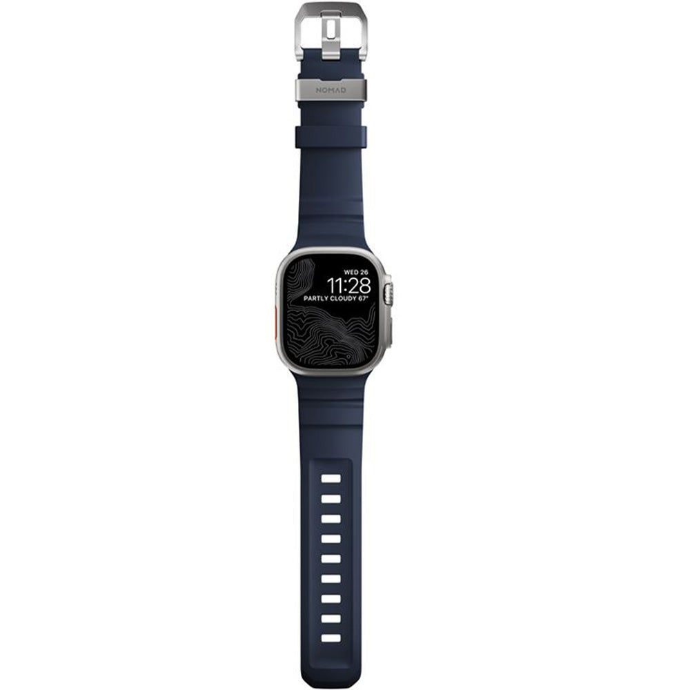 Armband für Apple Watch 49/46/45/44 mm, Nomad Rocky Point Band, Dunkelblau