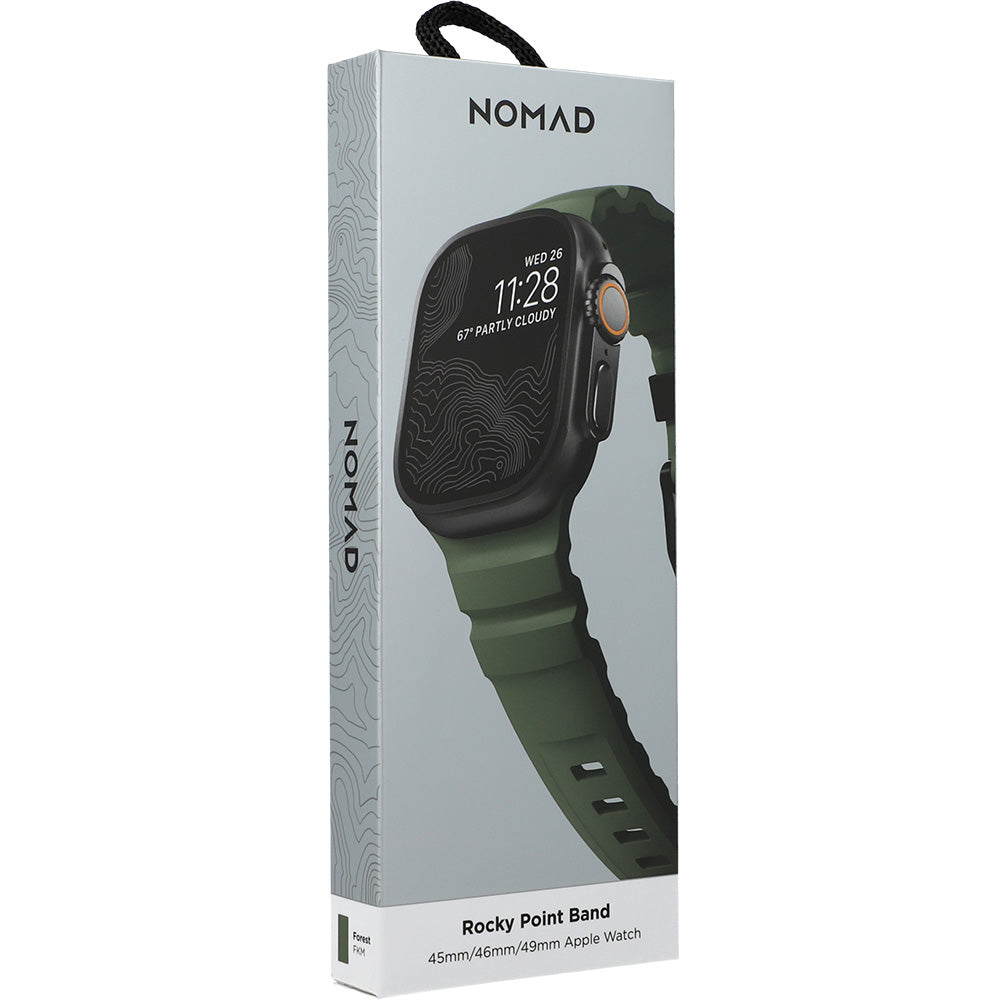 Armband für Apple Watch 49/46/45/44 mm, Nomad Rocky Point Band, Dunkelgrün