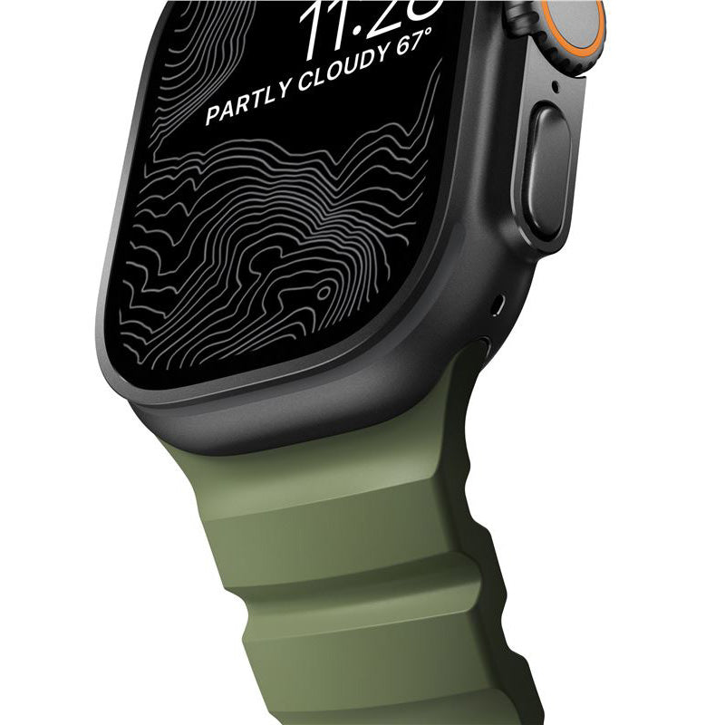Armband für Apple Watch 49/46/45/44 mm, Nomad Rocky Point Band, Dunkelgrün