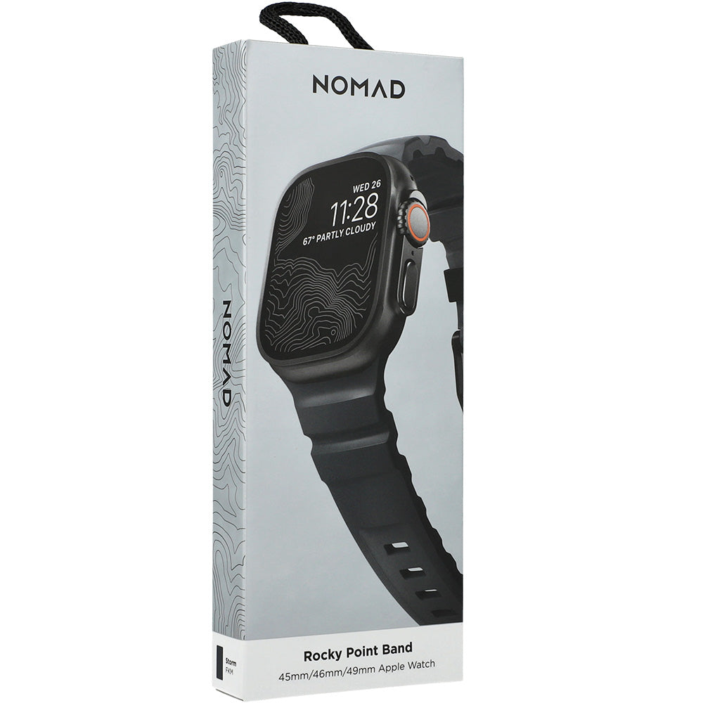 Armband für Apple Watch 49/46/45/44 mm, Nomad Rocky Point Band, Graphit