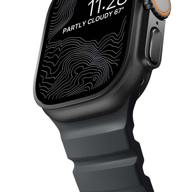 Armband für Apple Watch 49/46/45/44 mm, Nomad Rocky Point Band, Graphit