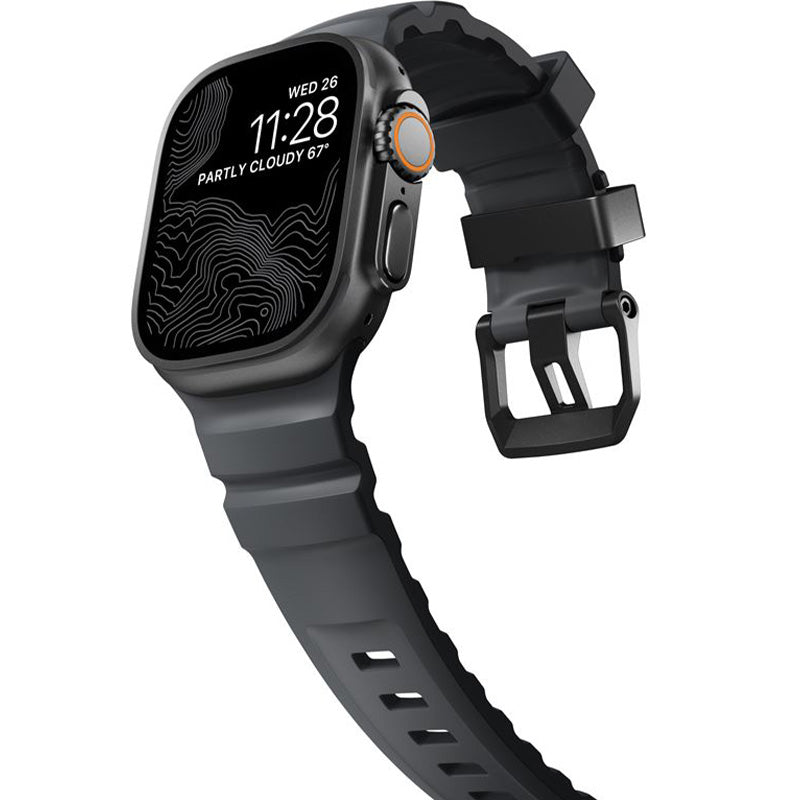 Armband für Apple Watch 49/46/45/44 mm, Nomad Rocky Point Band, Graphit