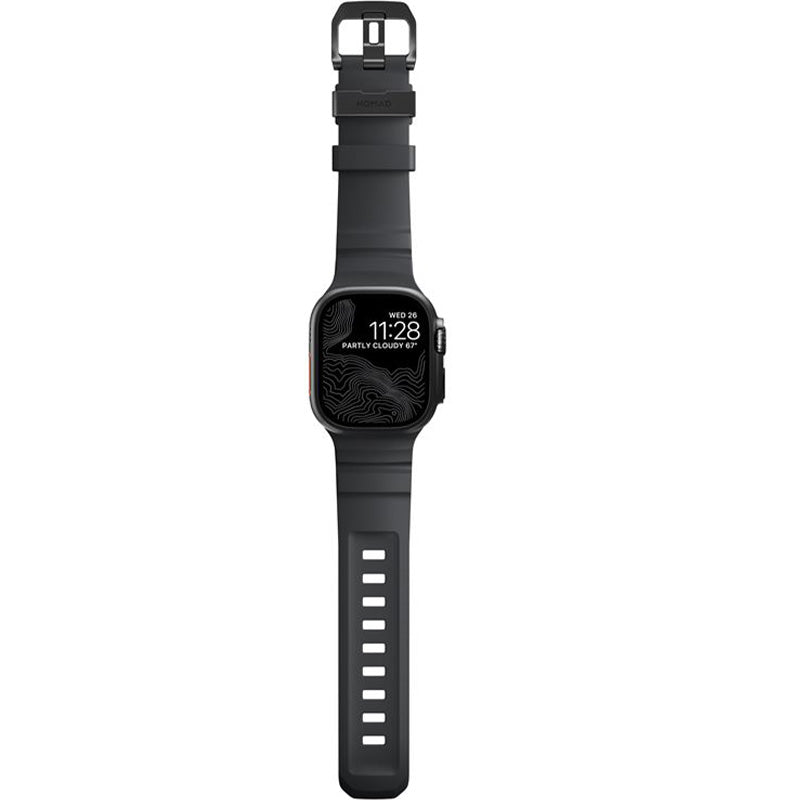 Armband für Apple Watch 49/46/45/44 mm, Nomad Rocky Point Band, Graphit