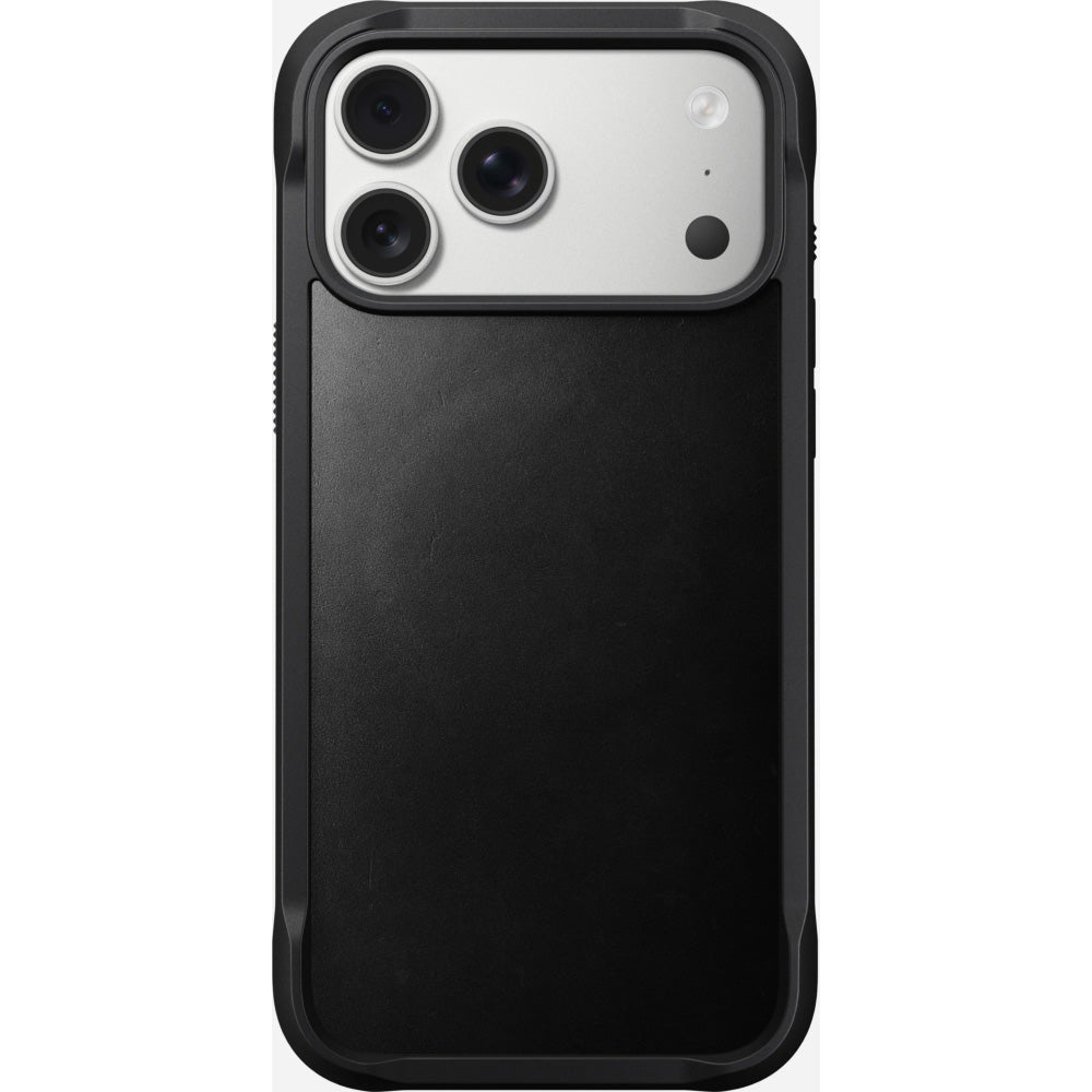 Handyhülle für iPhone 17 Pro Max, Nomad Rugged Leather für MagSafe, Schwarz