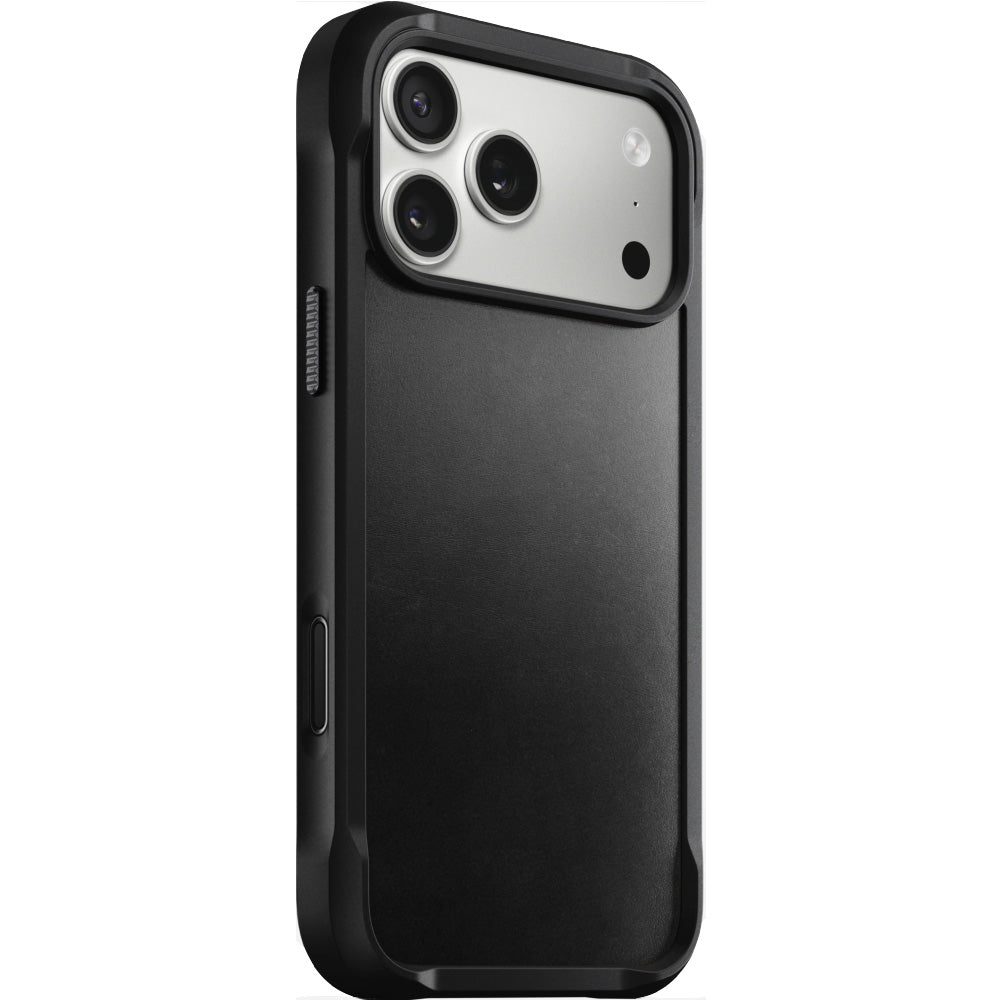 Handyhülle für iPhone 17 Pro Max, Nomad Rugged Leather für MagSafe, Schwarz