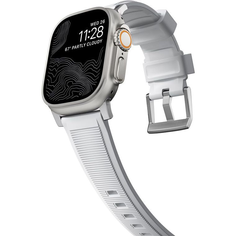 Armband Nomad Rugged Strap für Apple Watch 49/45/44/42mm, Weiß