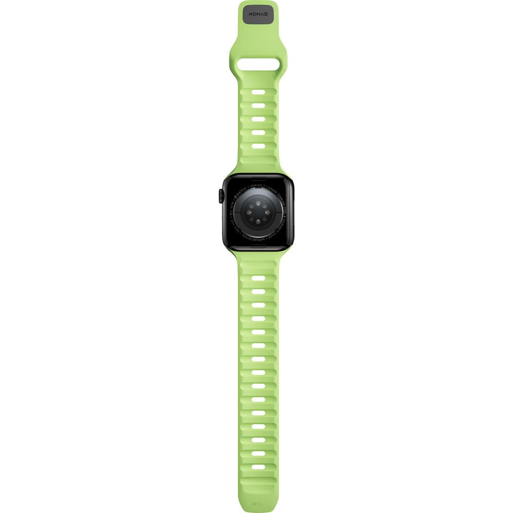 Armband für Apple Watch 41/40/38mm, Nomad Sport Strap, fluoreszierendes Grün