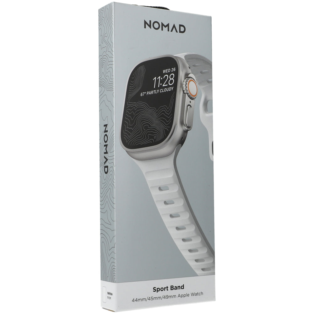 Armband Nomad Sport Strap für Apple Watch 49/45/44/42 mm, weiss