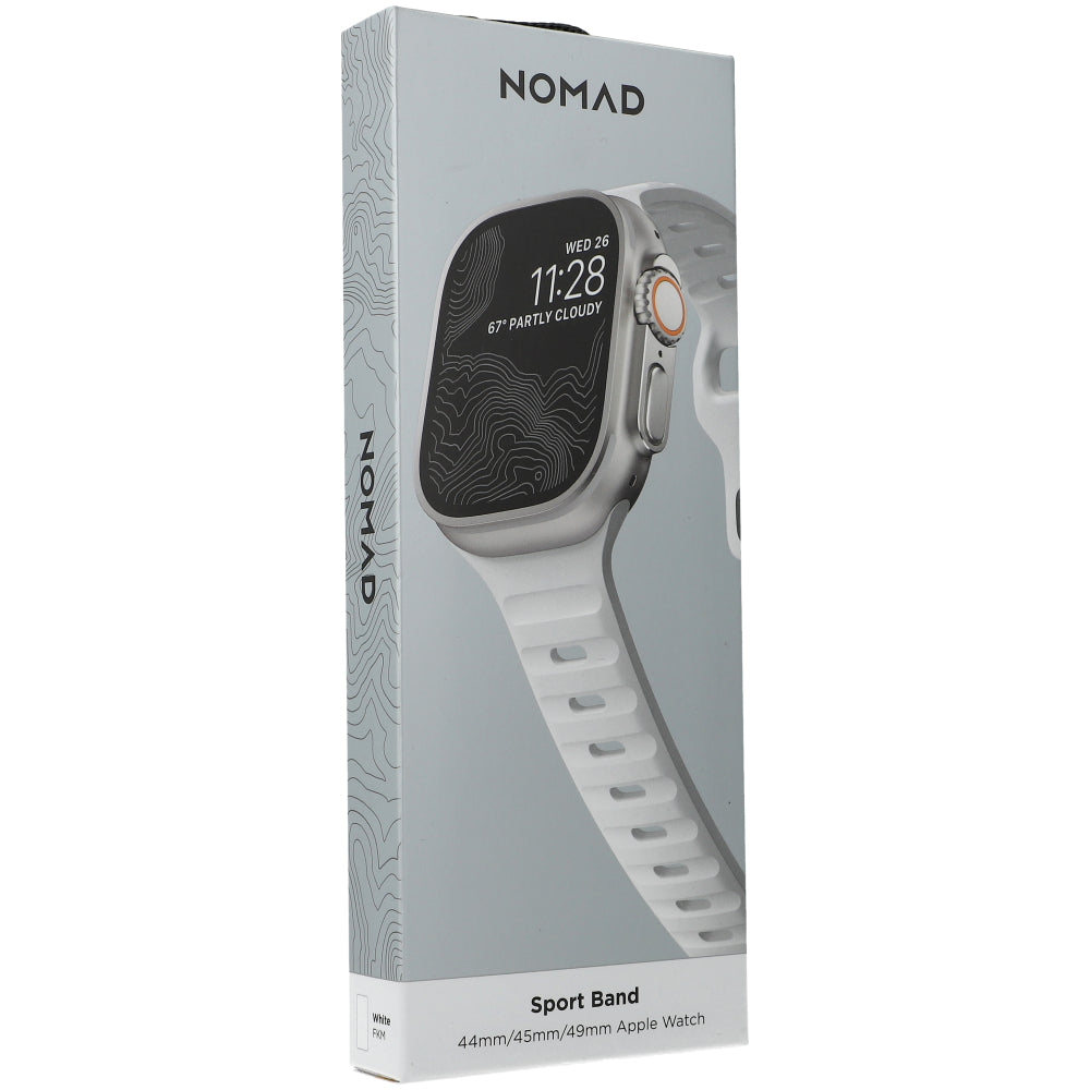Armband Nomad Sport Strap für Apple Watch 49/46/45/44 mm, weiss