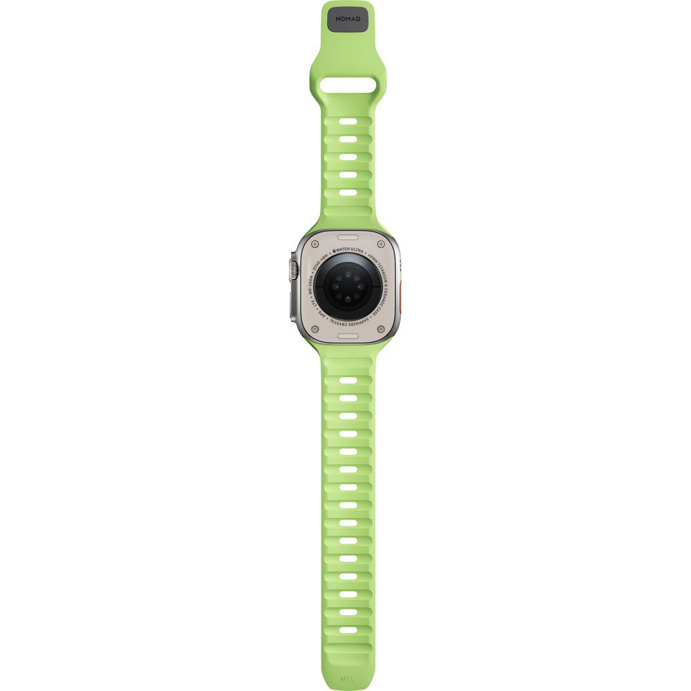 Armband für Apple Watch 49/45/44/42mm, Nomad Sport Strap, fluoreszierendes Grün