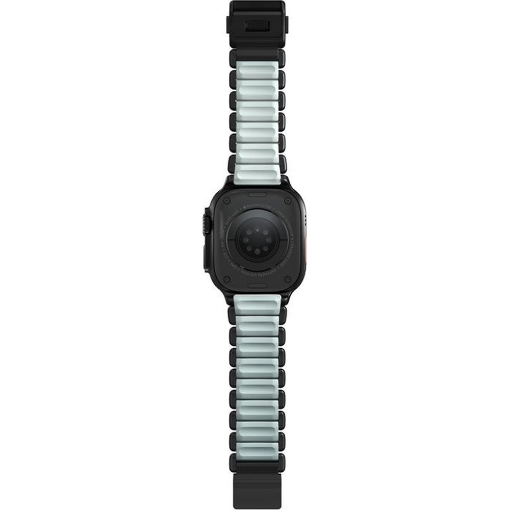 Armband für Apple Watch 49/46/45/44 mm, Nomad Stratos Band, Schwarz-blau Titan