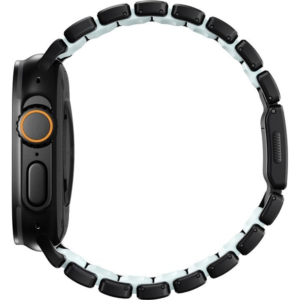 Armband für Apple Watch 49/46/45/44 mm, Nomad Stratos Band, Schwarz-blau Titan