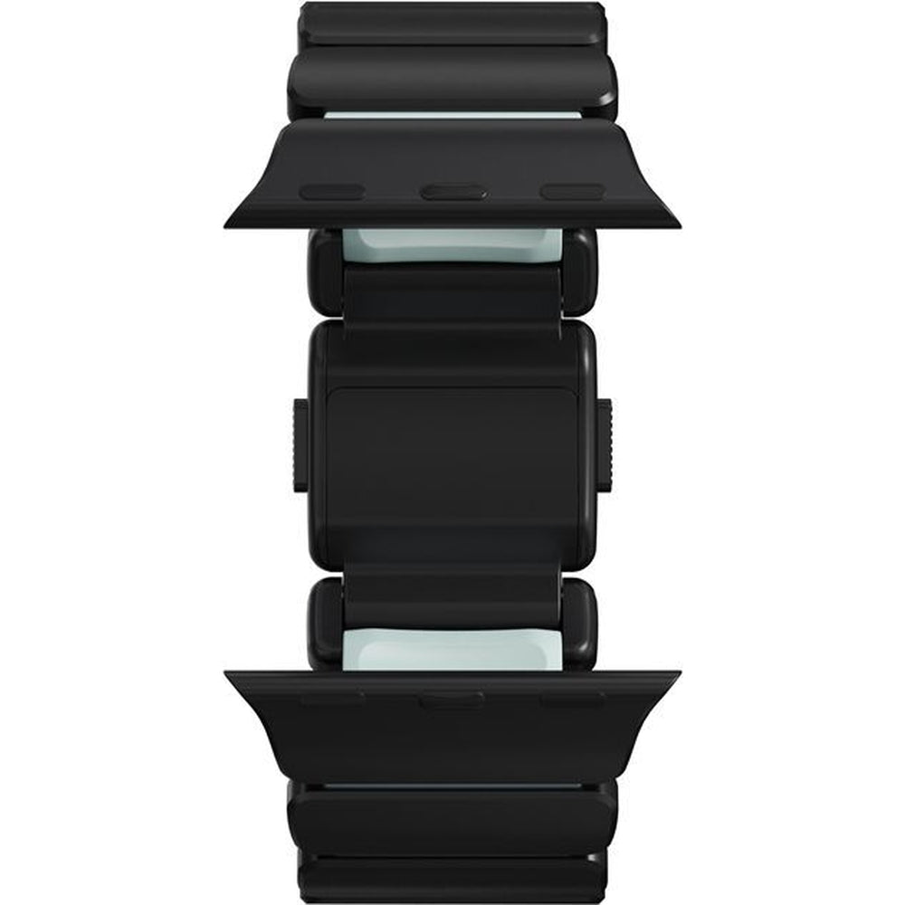 Armband für Apple Watch 49/46/45/44 mm, Nomad Stratos Band, Schwarz-blau Titan