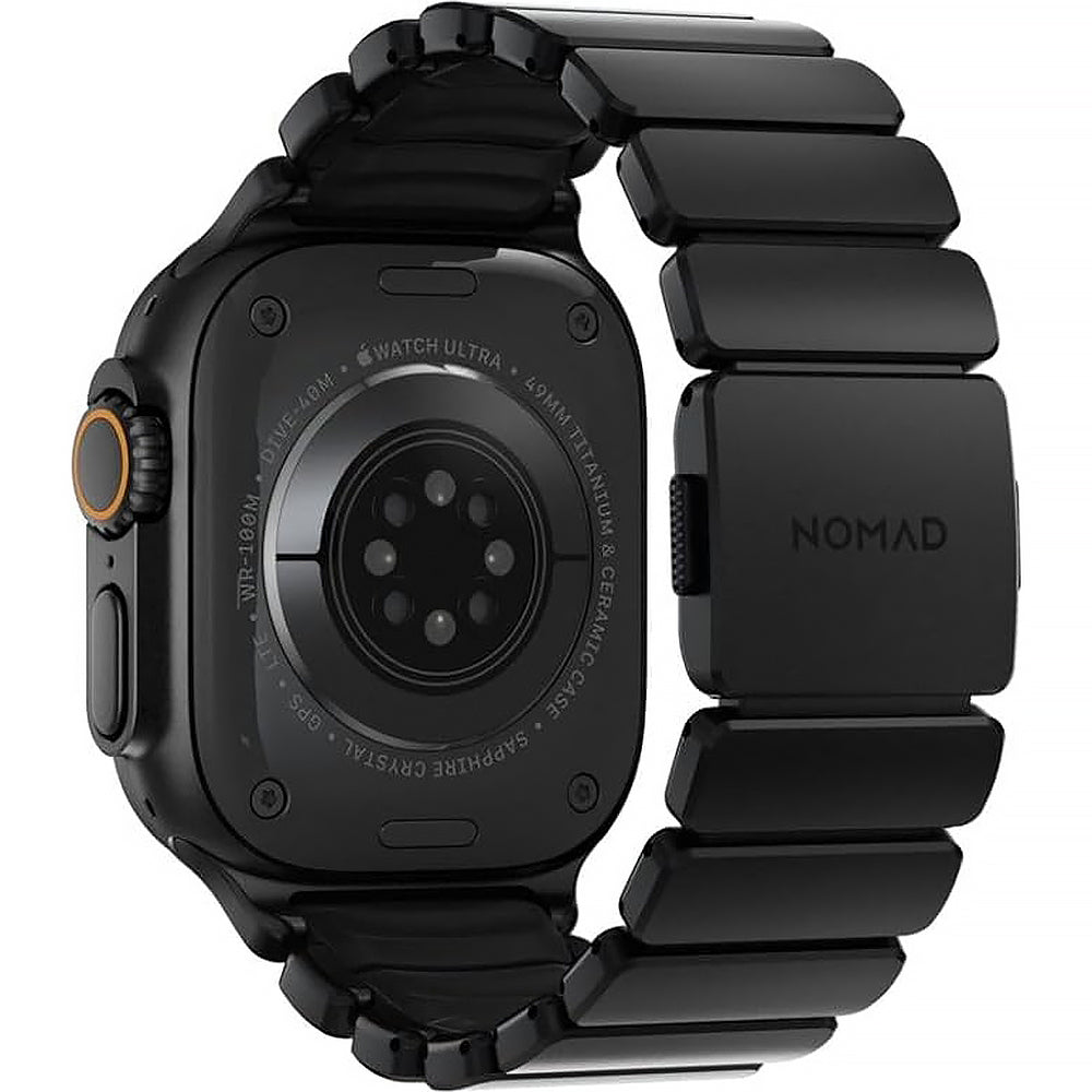 Armband für Apple Watch 49/46/45/44 mm, Nomad Stratos Band, Schwarzer Titan