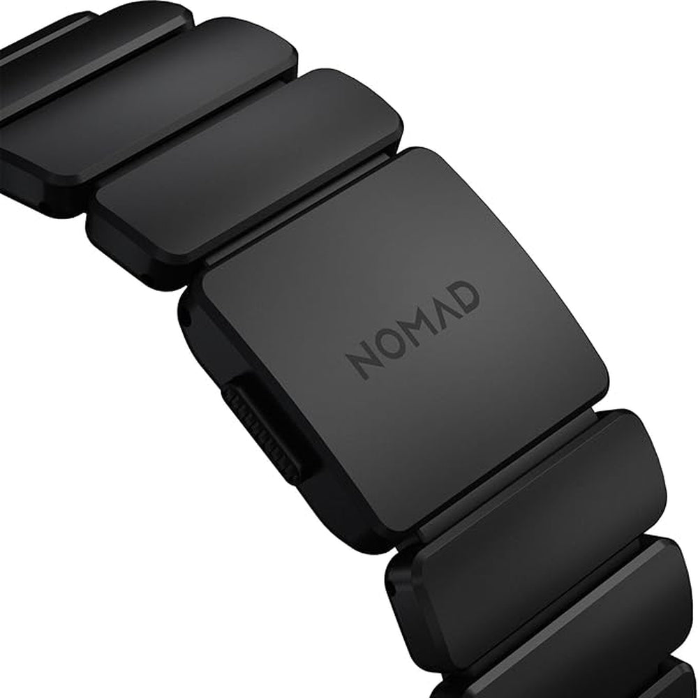 Armband für Apple Watch 49/46/45/44 mm, Nomad Stratos Band, Schwarzer Titan