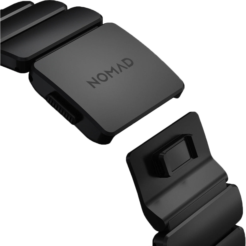 Armband für Apple Watch 49/46/45/44 mm, Nomad Stratos Band, Schwarzer Titan